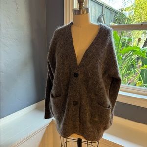 Taupe brown cozy oversized cardigan by Sayaka Davis